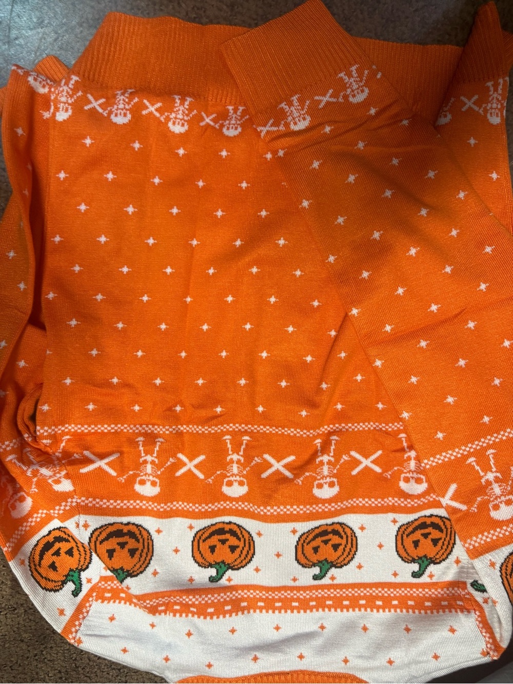 Halloween Pumpkin & Skeleton Zip-Up Sweater new ladies small totatuit - Picture 5 of 5